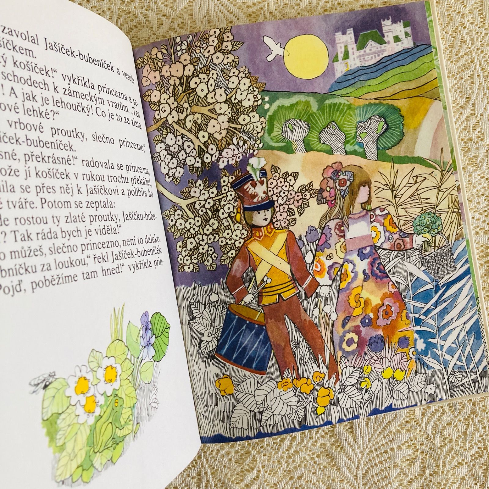 チェコ語のヴィンテージ絵本 Zlatý košíček ポーランドのおとぎ話 洋書