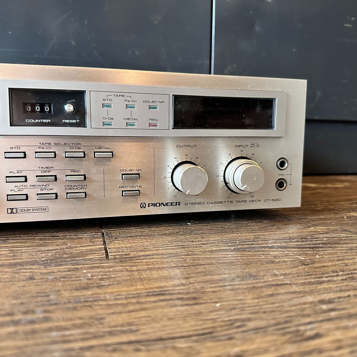 Pioneer CT-520 Stereo Cassette Tape Deck 2-Motor Logic Control