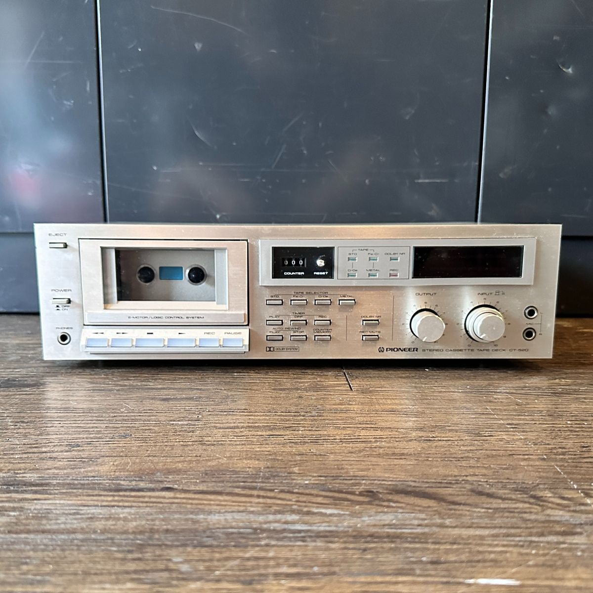 PIONEER CT-520 ステレオカセットデッキ 本体 Pioneer CT-520 Stereo Cassette Tape Deck 2-Motor Logic Control