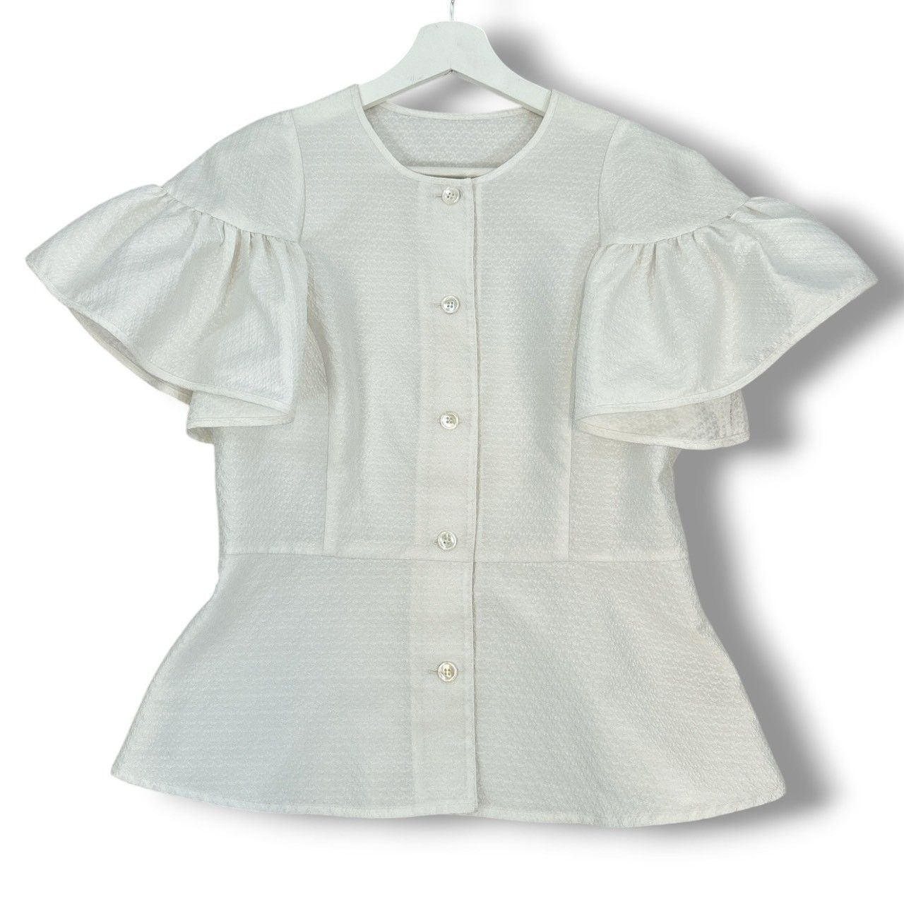 AMICA アミカ ジャガード ブラウス AMICA アミカ COUTURE FLEAR SLEEVES TOP シャツ ブラウス フリル ノー