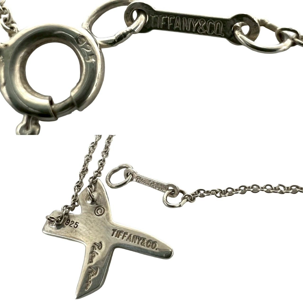 極 美品 TIFFANY&Co. ティファニー ヴィンテージ キス ネックレス 