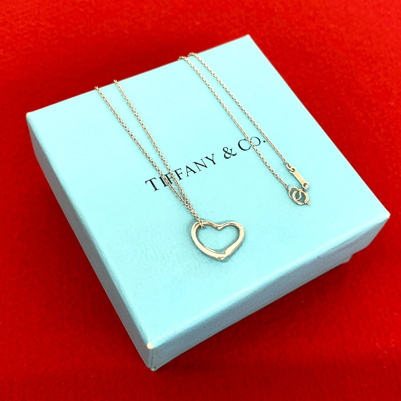 極 美品 TIFFANY&Co. ティファニー ヴィンテージ オープンハート 