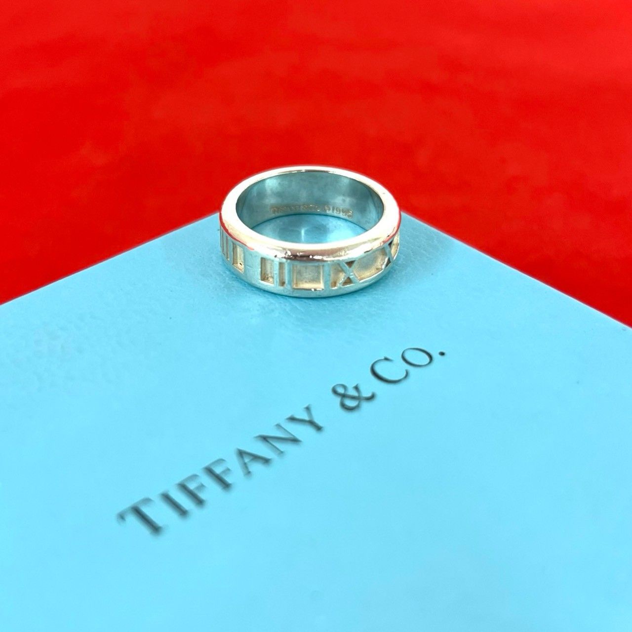 極 美品 TIFFANY&Co. ティファニー ヴィンテージ アトラス リング