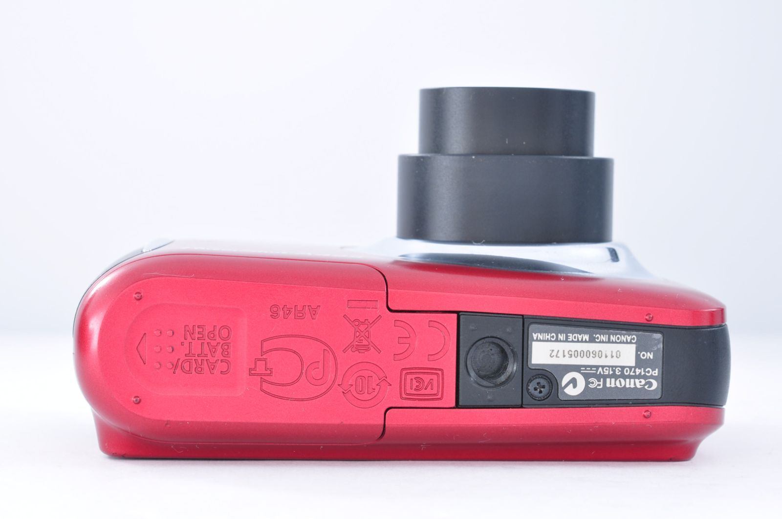 美品 Canon キヤノン PowerShot A495 レッド コンパクトデジタルカメラ
