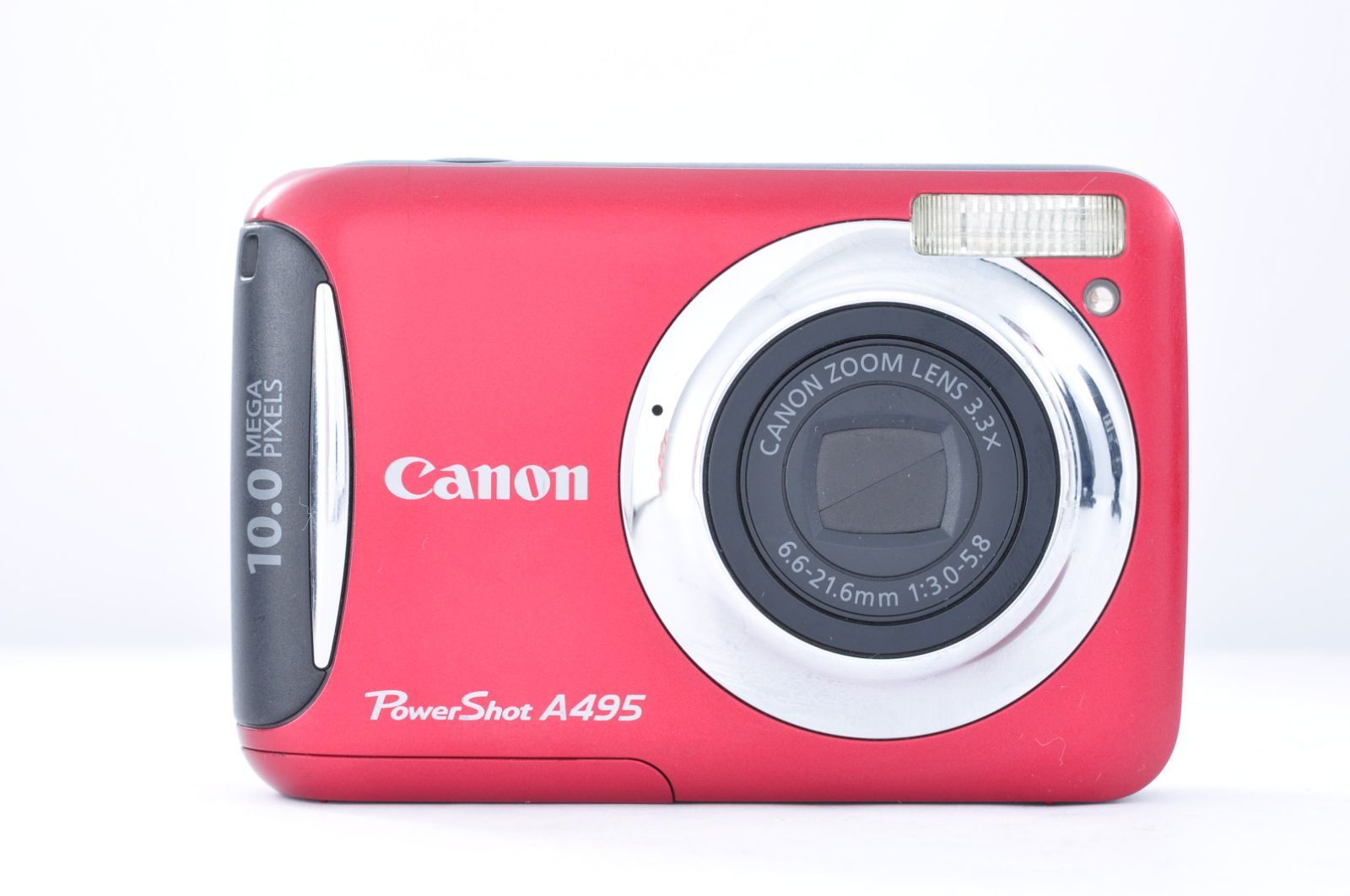 美品 Canon キヤノン PowerShot A495 レッド コンパクトデジタルカメラ