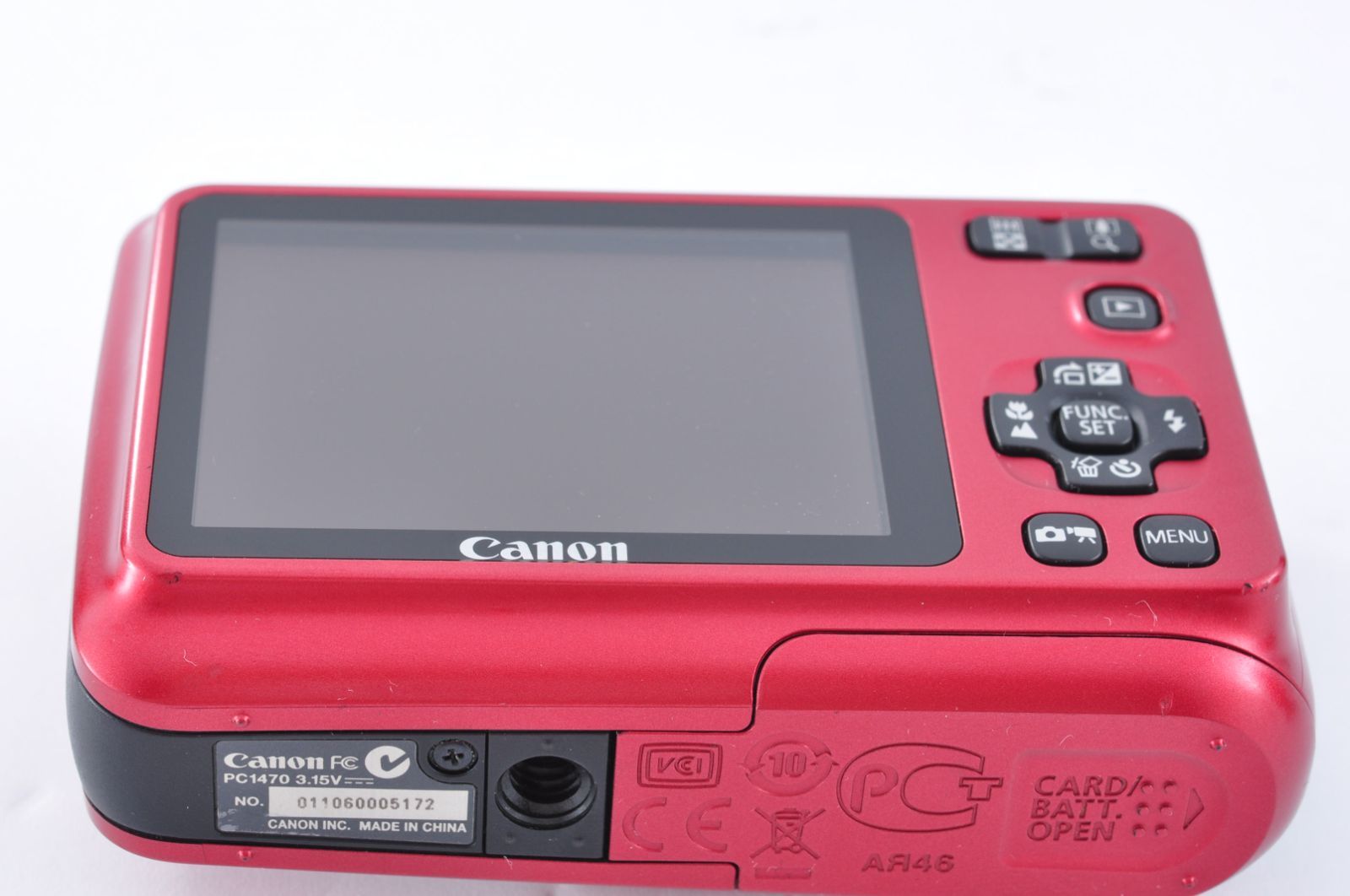 美品 Canon キヤノン PowerShot A495 レッド コンパクトデジタルカメラ