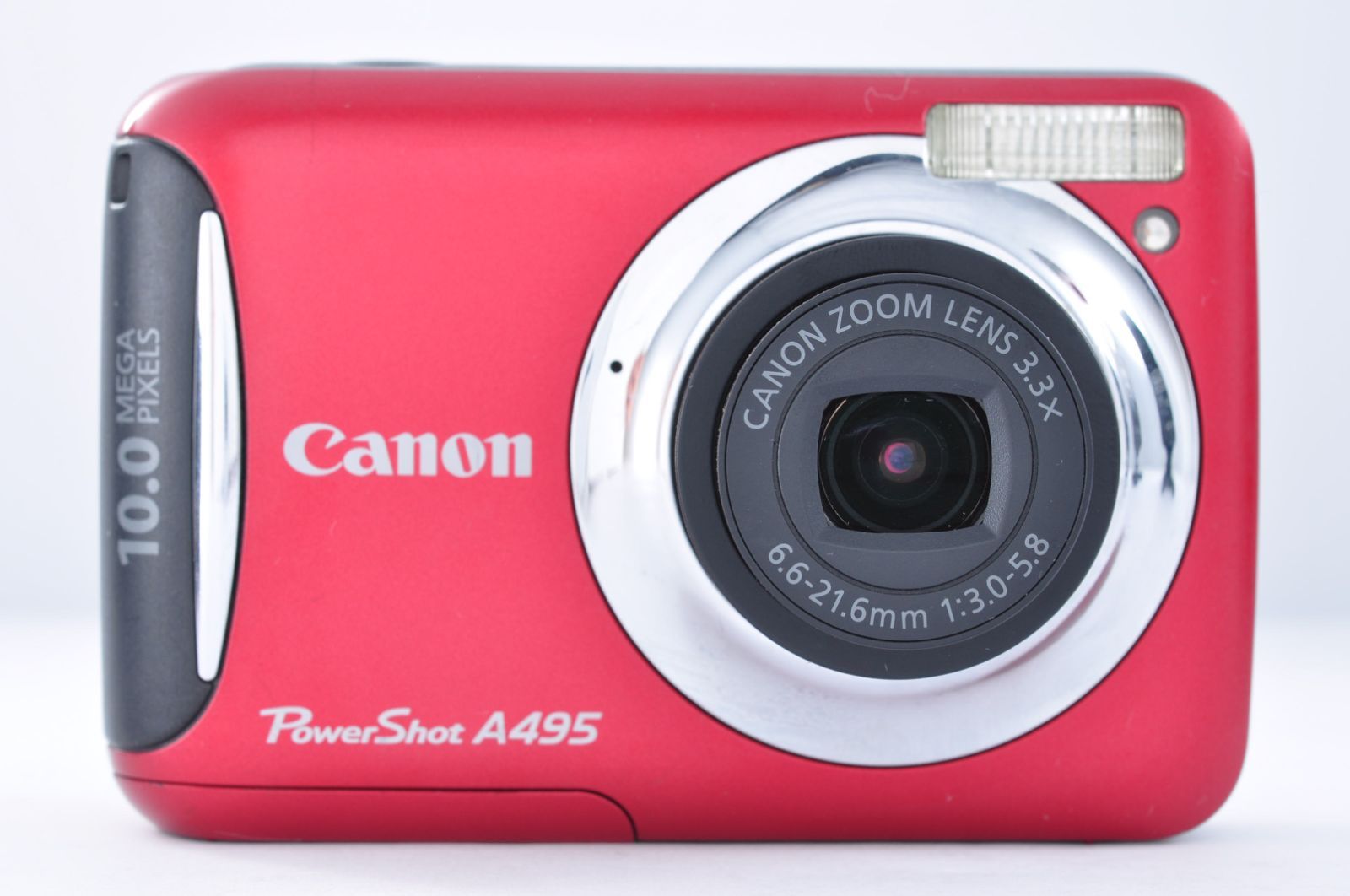 美品 Canon キヤノン PowerShot A495 レッド コンパクトデジタルカメラ