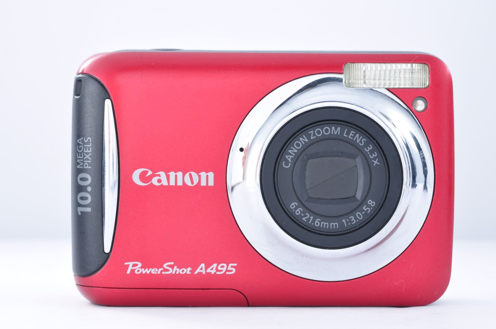 美品 Canon キヤノン PowerShot A495 レッド コンパクトデジタルカメラ