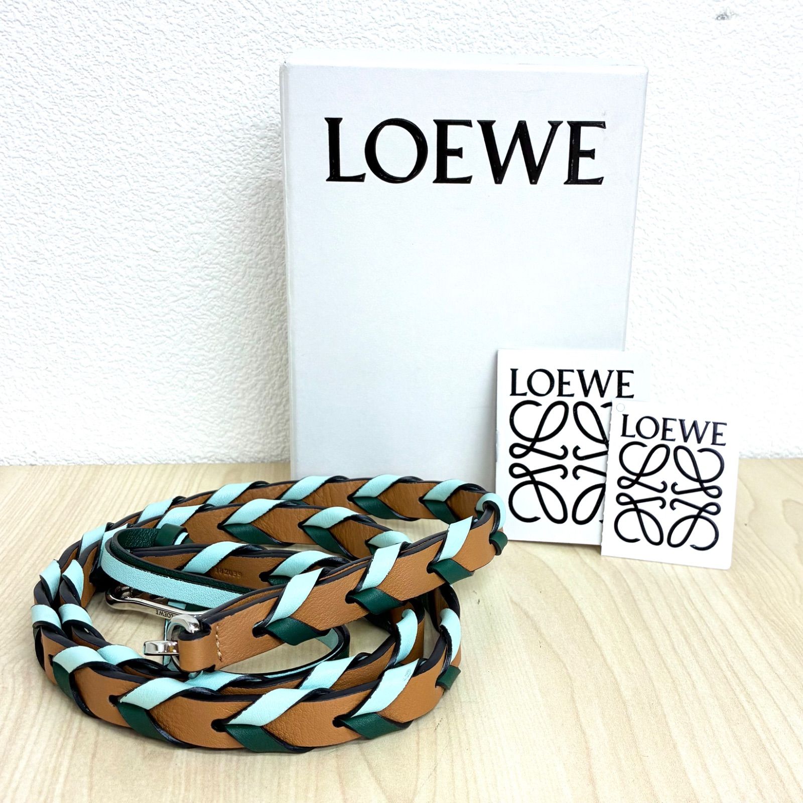 ロエベ LOEWE】ほぼ新品！シンブレイデッド編み込みショルダー