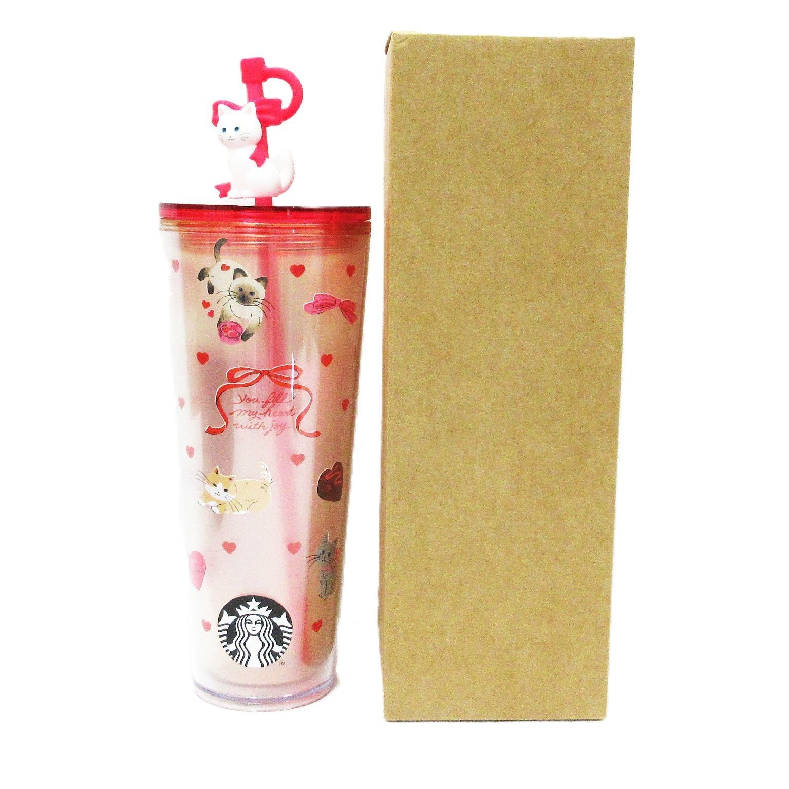 新品未使用 スタバ猫タンブラー 完売品 未使用品 Starbucks スターバックス バレンタイン 2026 コールドカップ
