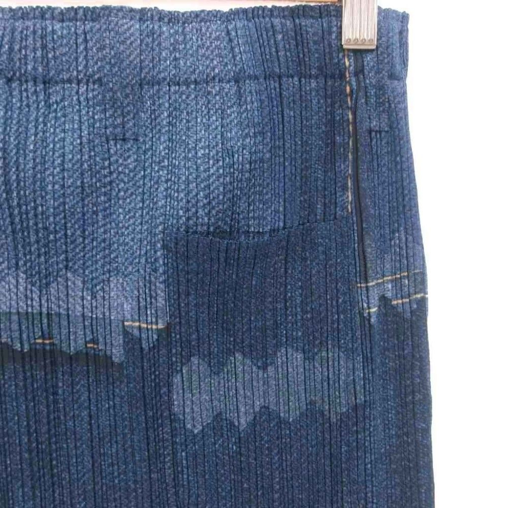PLEATS PLEASE タイトスカート デニム風 プリーツプリーズ PLEATS PLEASE ISSEY MIYAKE セットアップ スーツ