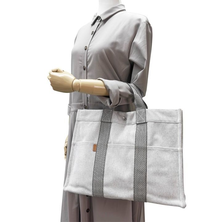 エルメス ニューフールトゥMM グレー トートバッグ 極美品 - メルカリ