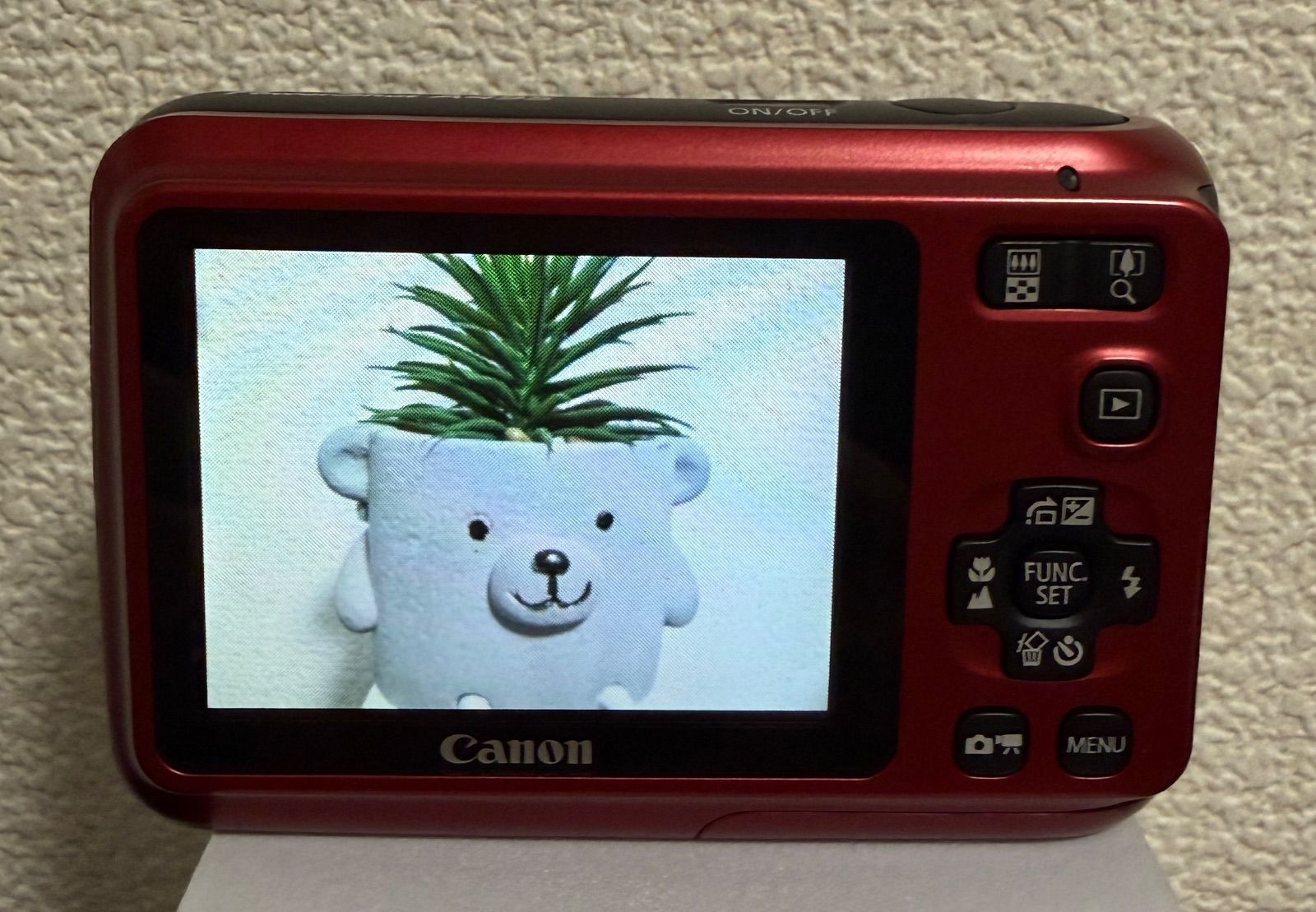 美品 Canon キヤノン PowerShot A495 レッド コンパクトデジタルカメラ