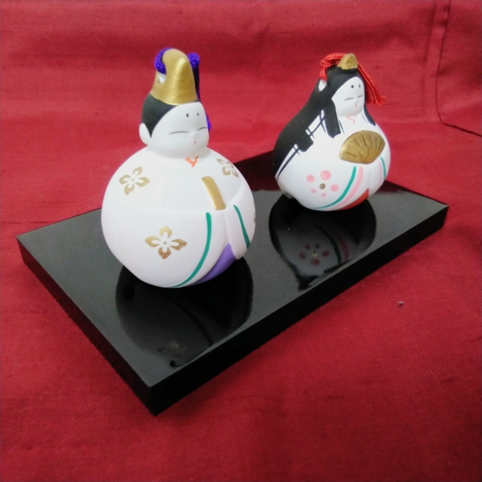 お雛様/瀬戸 陶器 昭峰作 ミニ土鈴 雛人形 土鈴の音色で場を清め