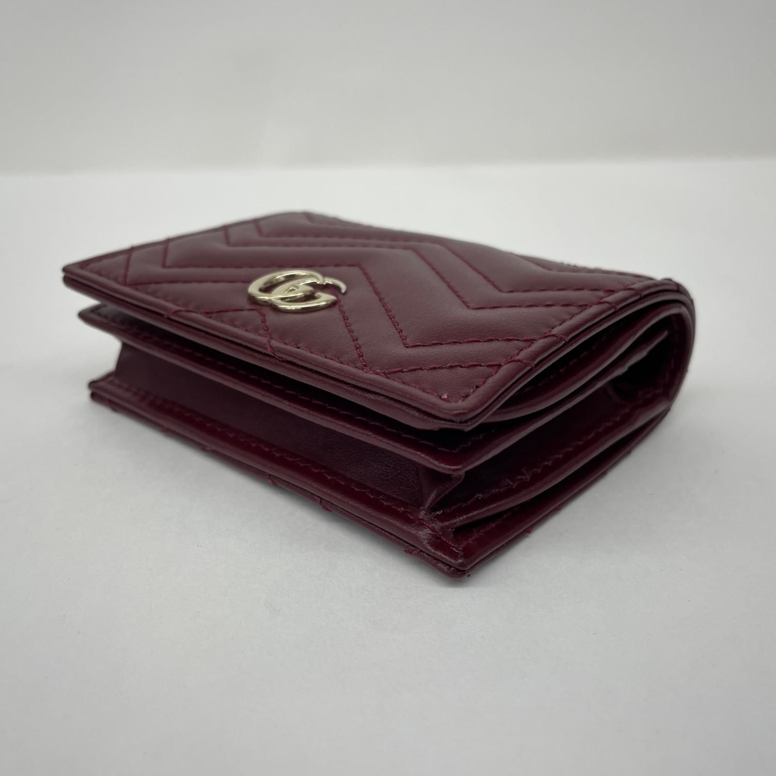 GUCCI グッチ GGマーモント キルティング 二つ折り財布 レッド グッチ GUCCI ダブルG スモールウォレット ダブルG スモールウォレット