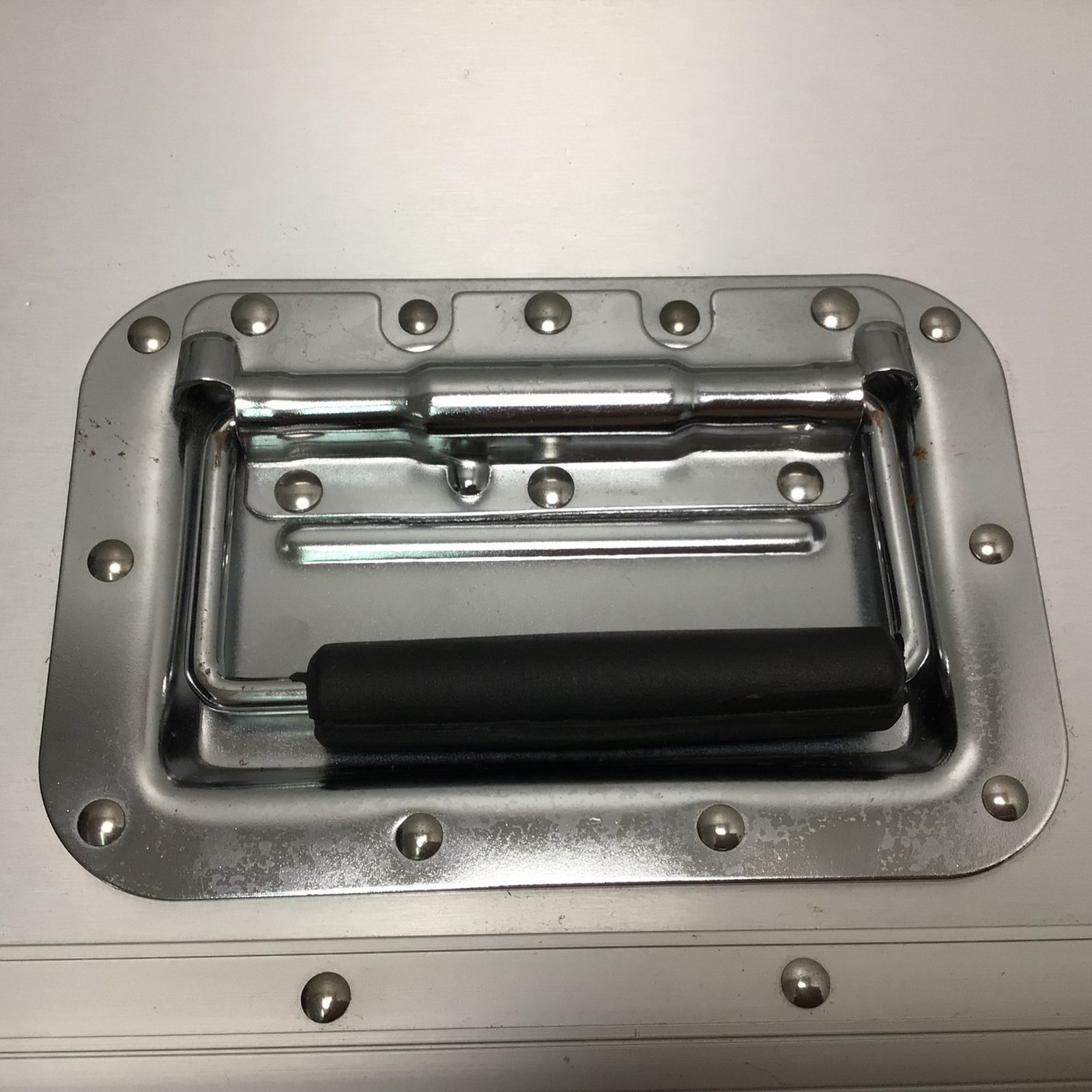6322 LPレコードケース ハードケース アルミ製 シルバー LP約50枚収納