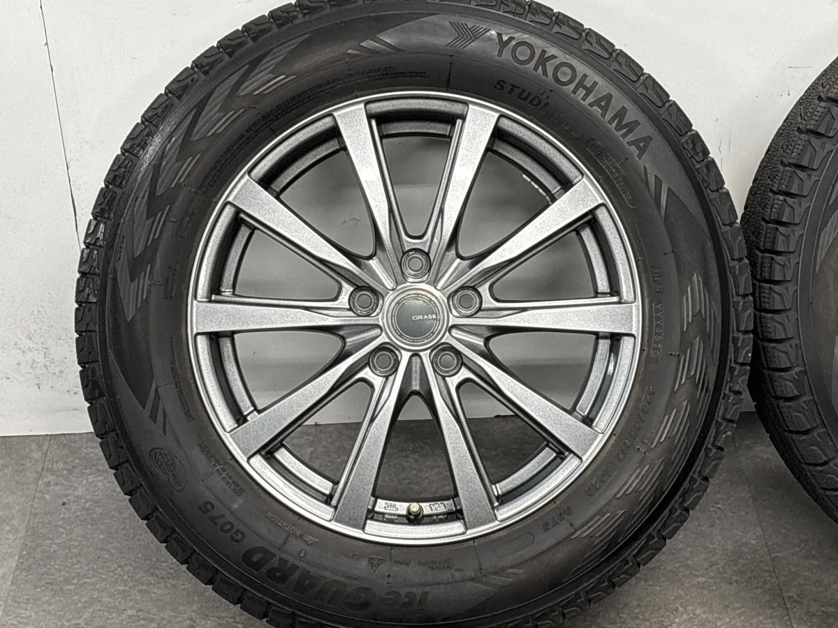 美品】GRASS 17in 7J +48 PCD114.3 ヨコハマ アイスガード G075 225