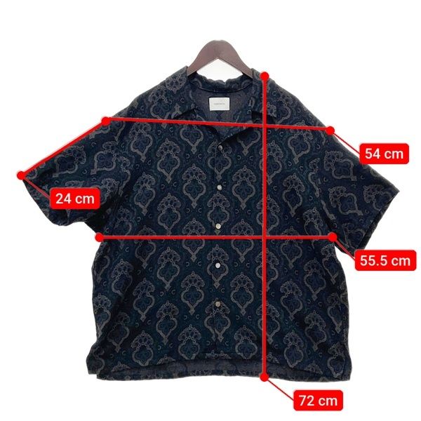 superNova. スーパーノヴァ Aloha shirt Damask jacquard 半袖シャツ