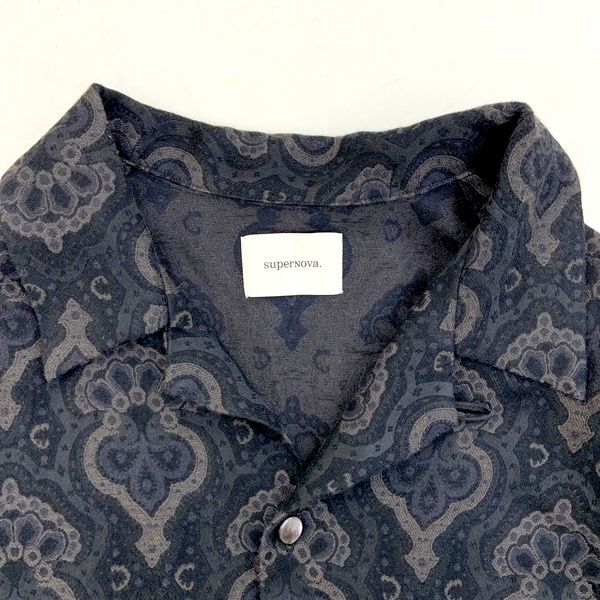 superNova. スーパーノヴァ Aloha shirt Damask jacquard 半袖シャツ