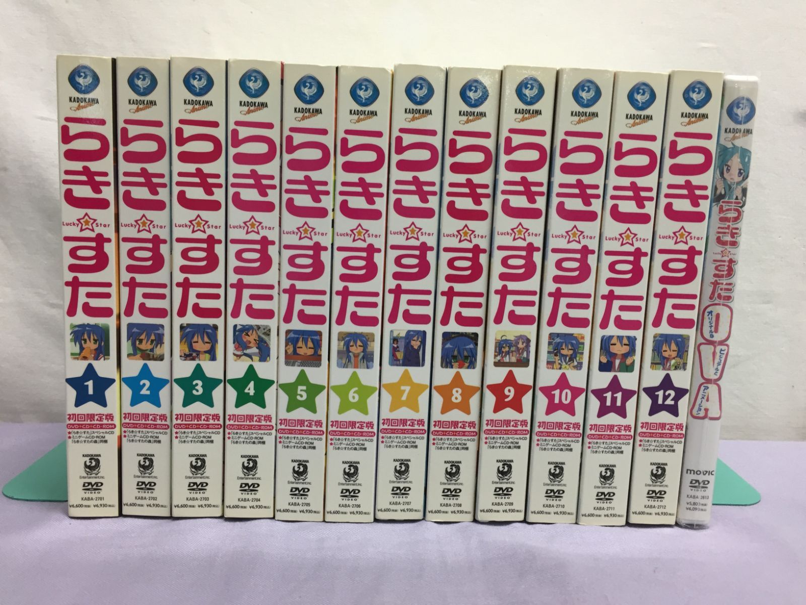 カメ】DVD らき☆すた 初回限定版全12巻+OVA 13本セット 810 Lucky