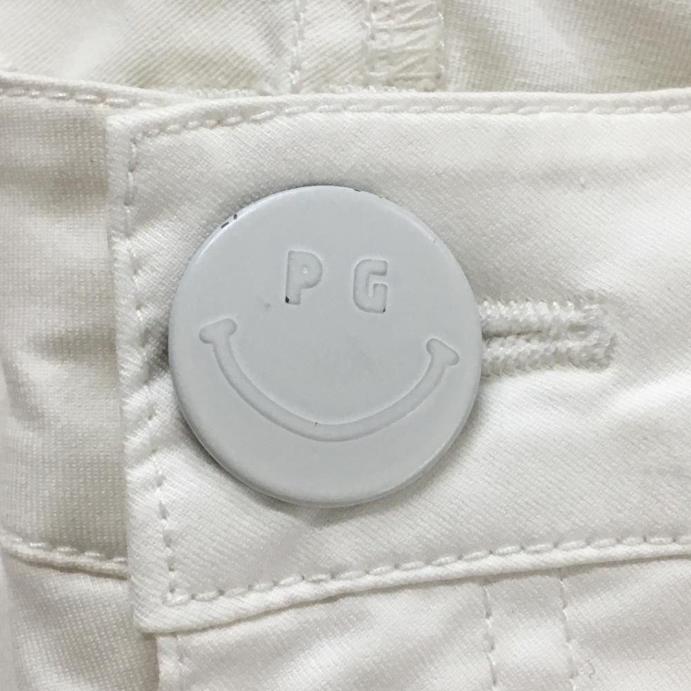 美品】パーリーゲイツ パンツ 白 ニコちゃん スマイル レディース 1(M