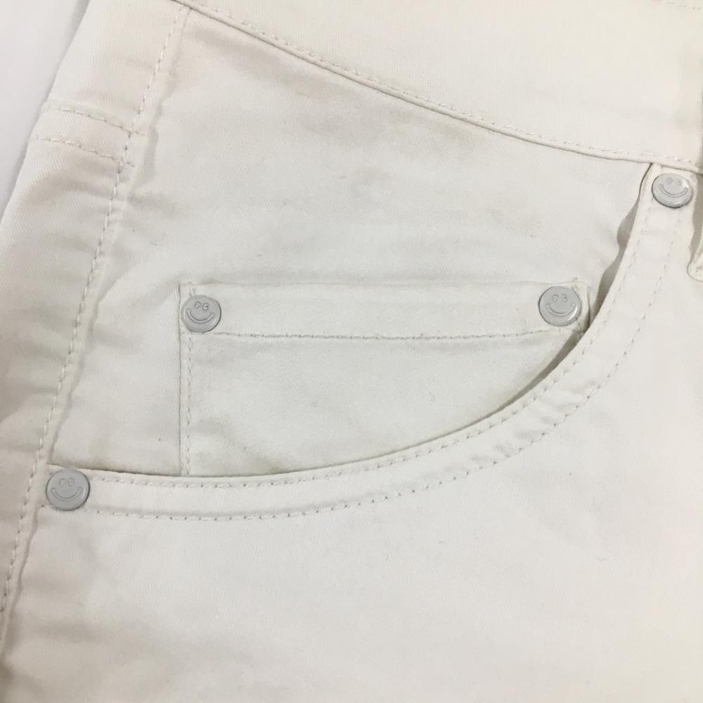 美品】パーリーゲイツ パンツ 白 ニコちゃん スマイル レディース 1(M