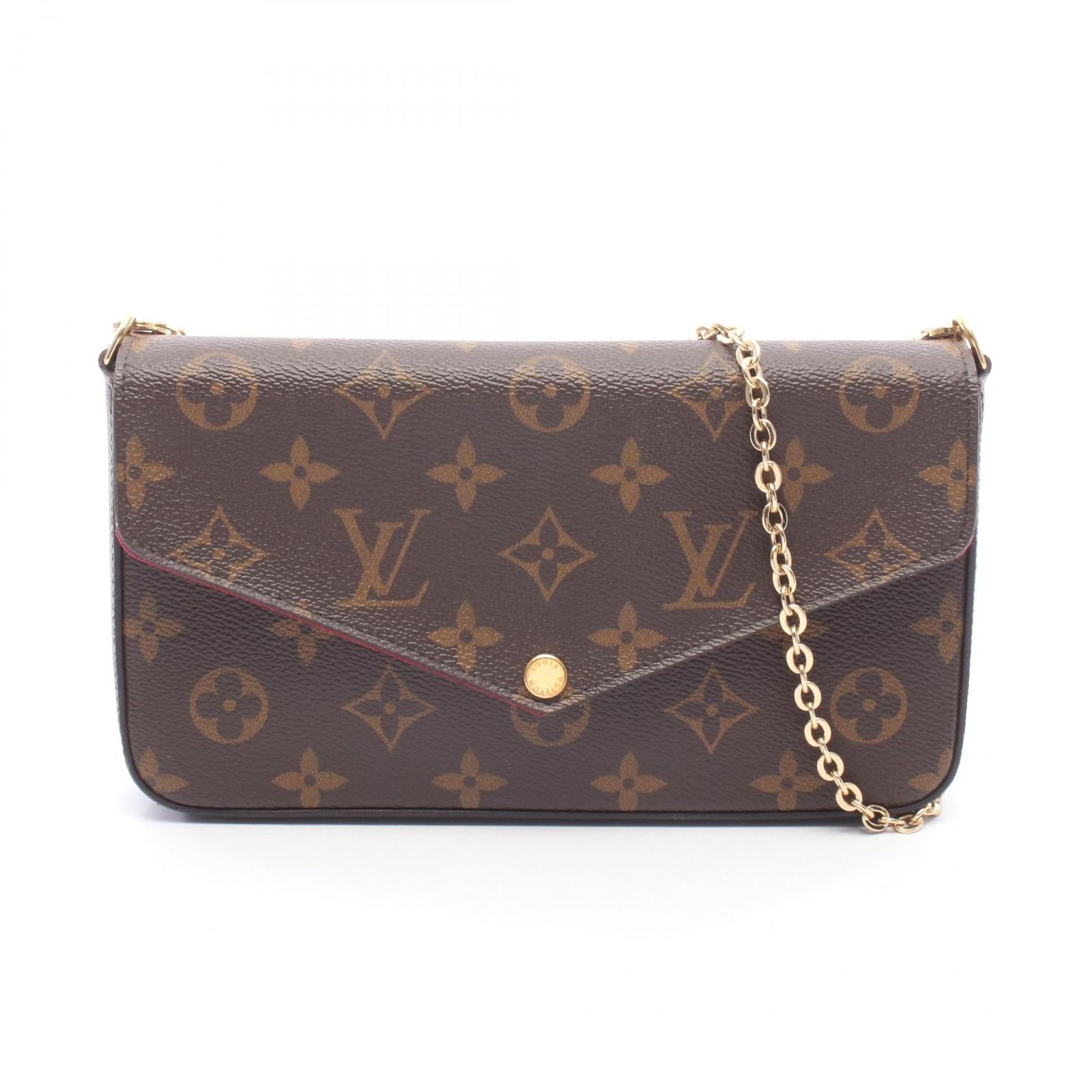 ルイ・ヴィトン LOUIS VUITTON ショルダーバッグ ポシェット フェリシー モノグラム フューシャ M61276 PVCコーティングキャンバス レザー ポシェット・フェリシー