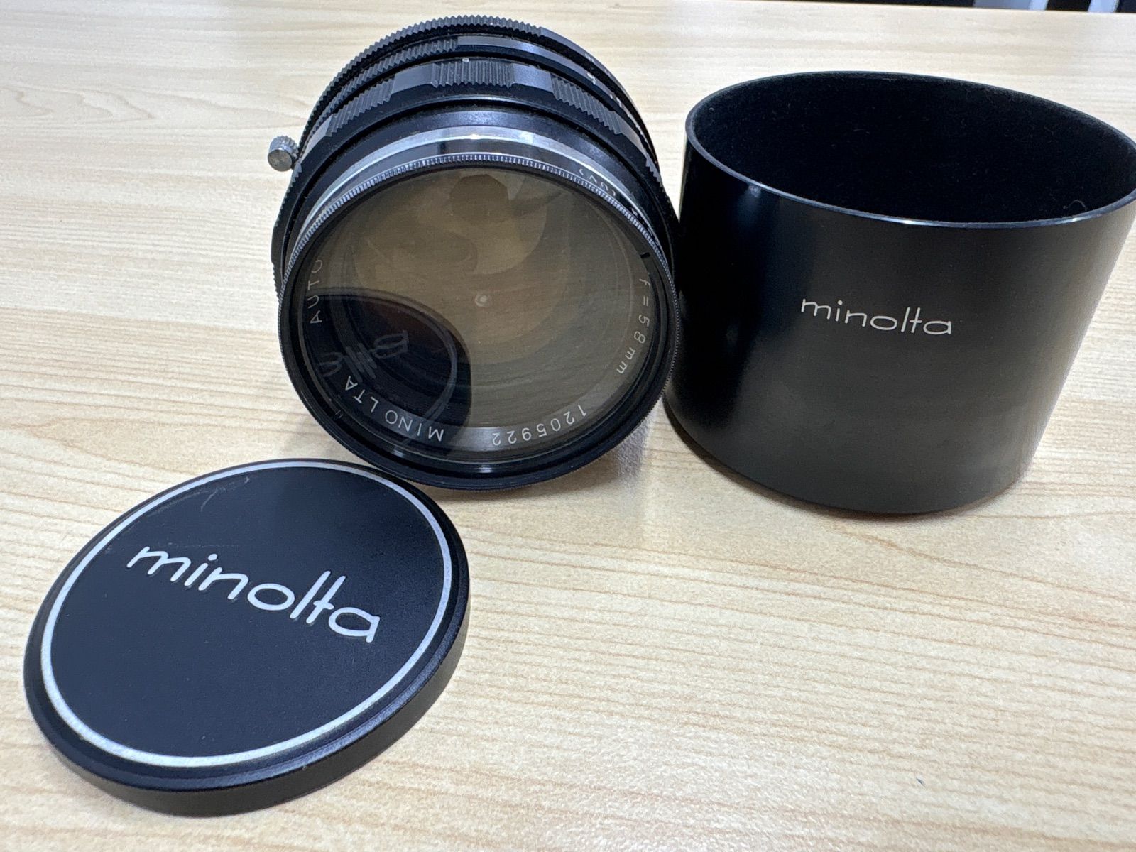 MINOLTA ミノルタ AUTO ROKKOR-PF 58mm f1.4 メタルフード - メルカリ