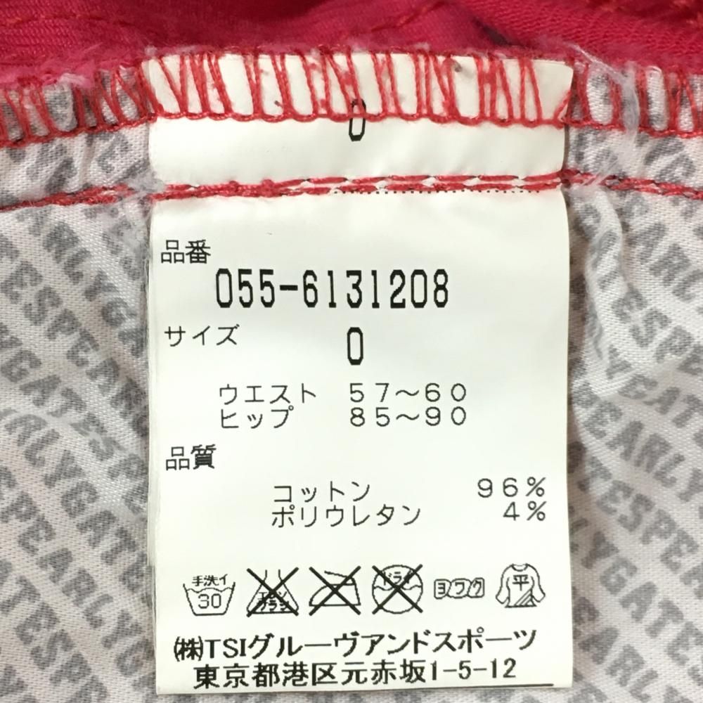 パーリーゲイツ パンツ ピンク ロゴネイビー レディース 0(S) ゴルフ
