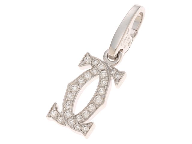 CARTIER カルティエ 2Cチャーム ペンダントトップ K18ホワイトゴールド