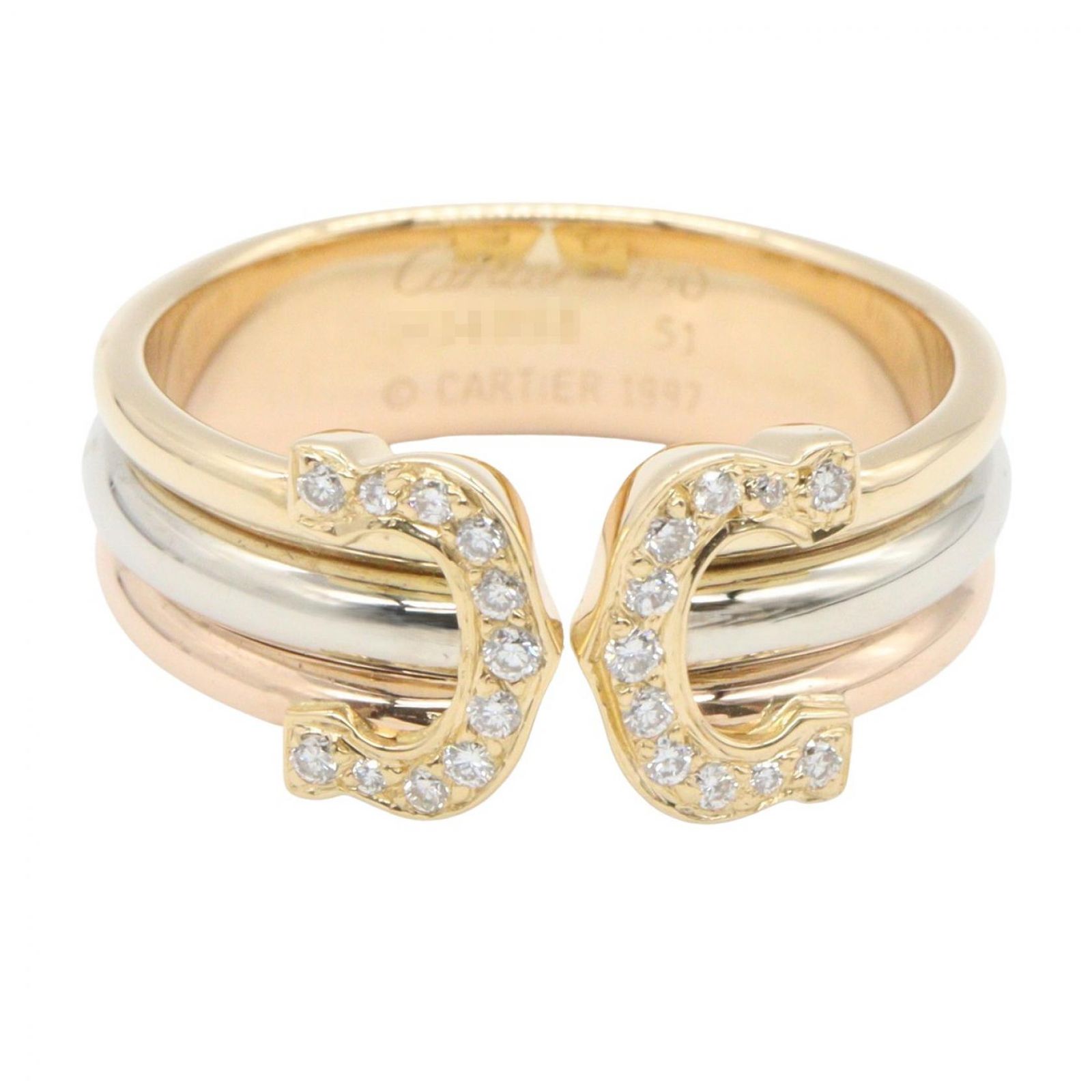 カルティエ CARTIER リング・指輪 2C ダイヤ リング K18（イエロー