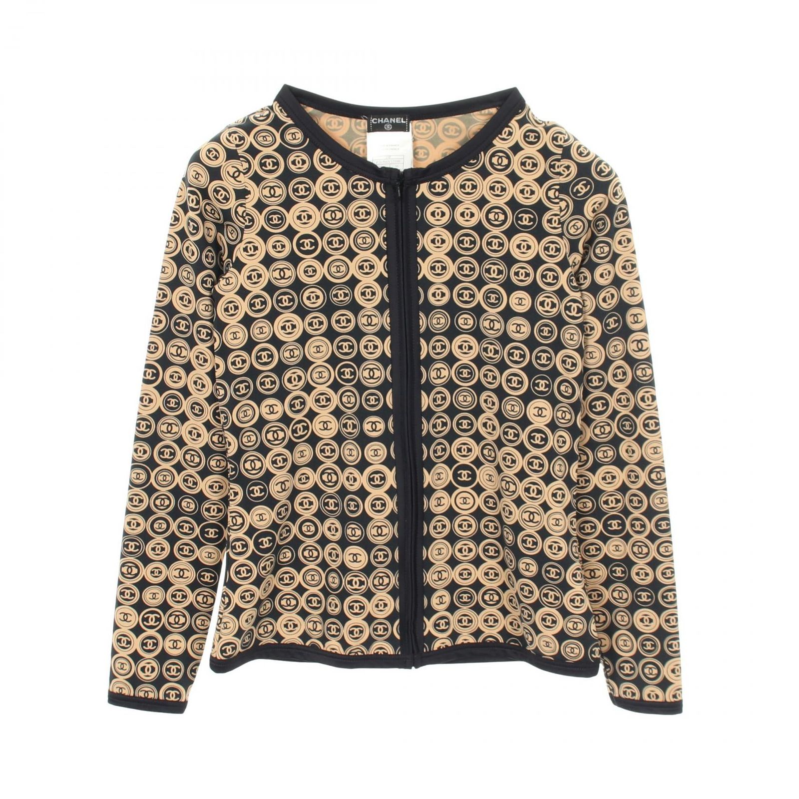 シャネル CHANEL カーディガン ココマーク 総柄 P20766 ブラック/ベージュ その他 カーディガン レディース Used A