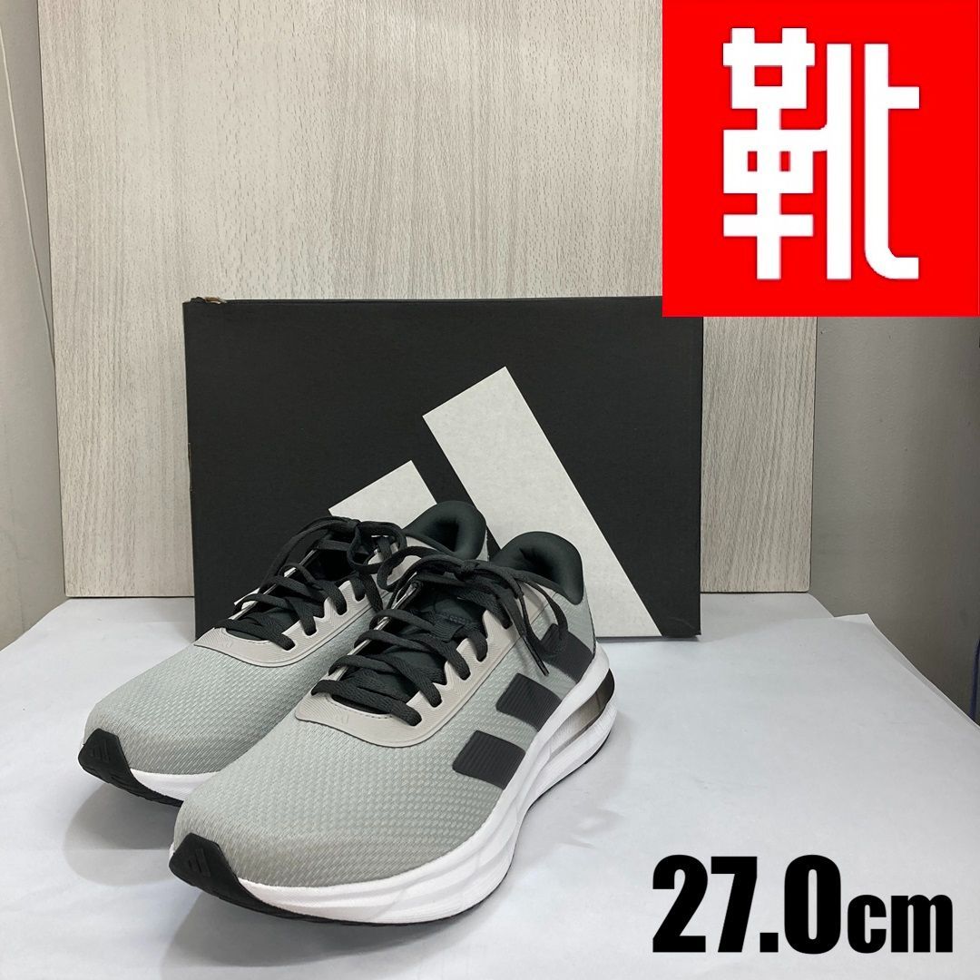 め M-954 □kutsu.com公式□ adidas GALAXY RUN KJ3487 グレー×ブラック
