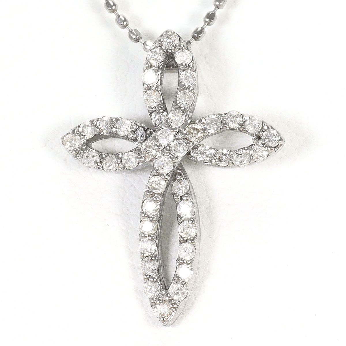 18KWG ネックレス ダイヤモンド 0.30ct 鑑別書 総重量約2.5g 約45cm 70,400円
