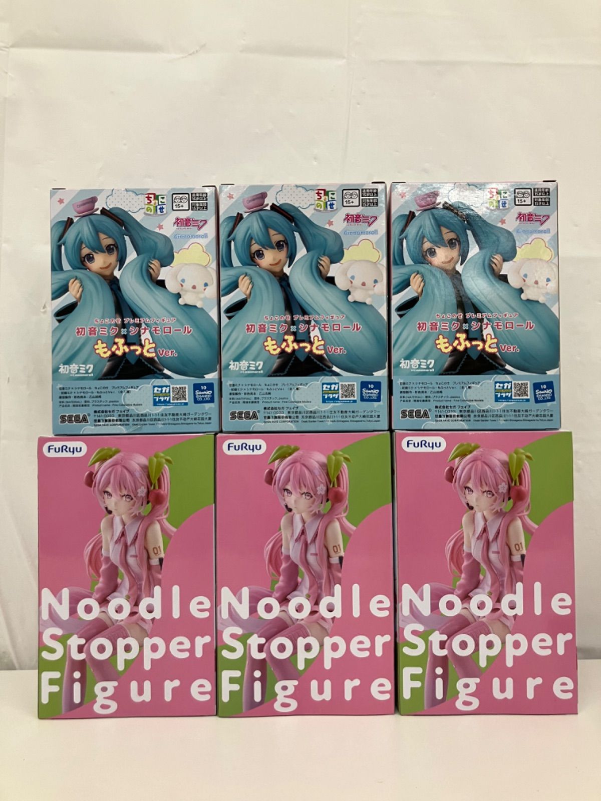 未開封 初音ミク フィギュア ちょこのせ 桜ミク ぬースト 2種 6個