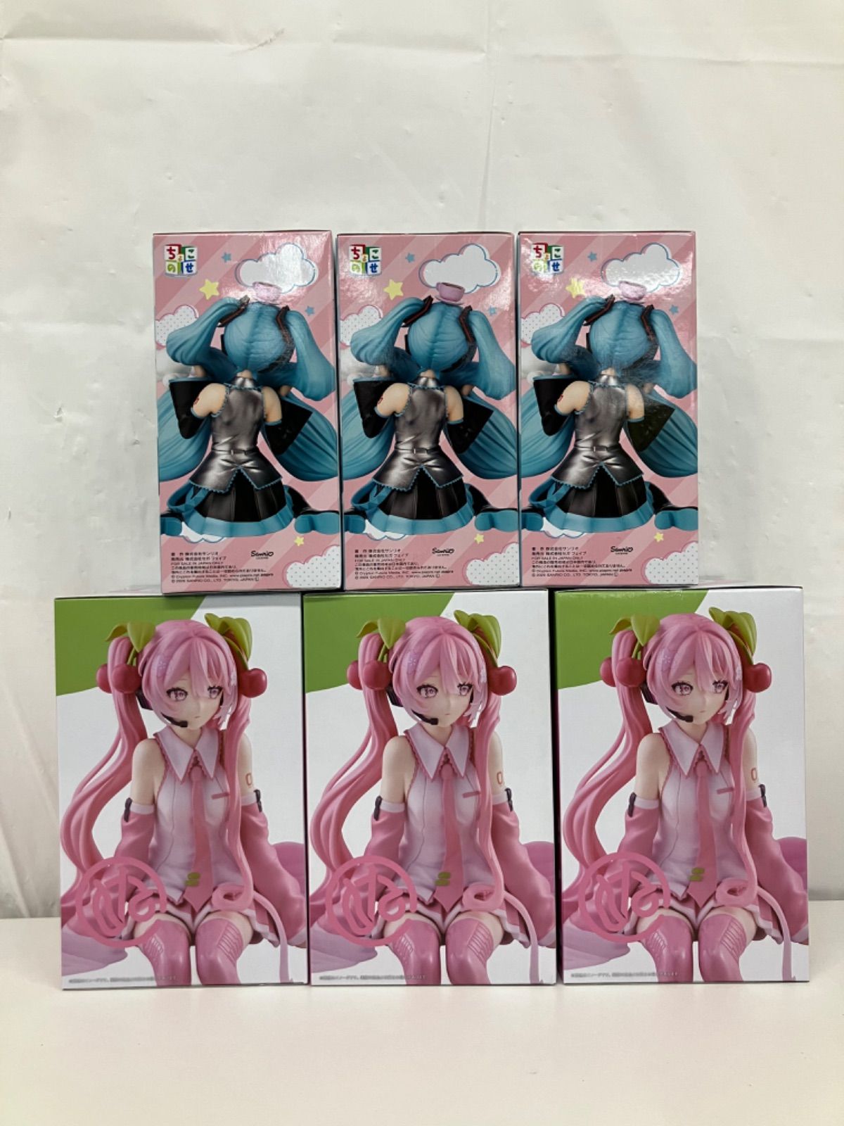 未開封 初音ミク フィギュア ちょこのせ 桜ミク ぬースト 2種 6個