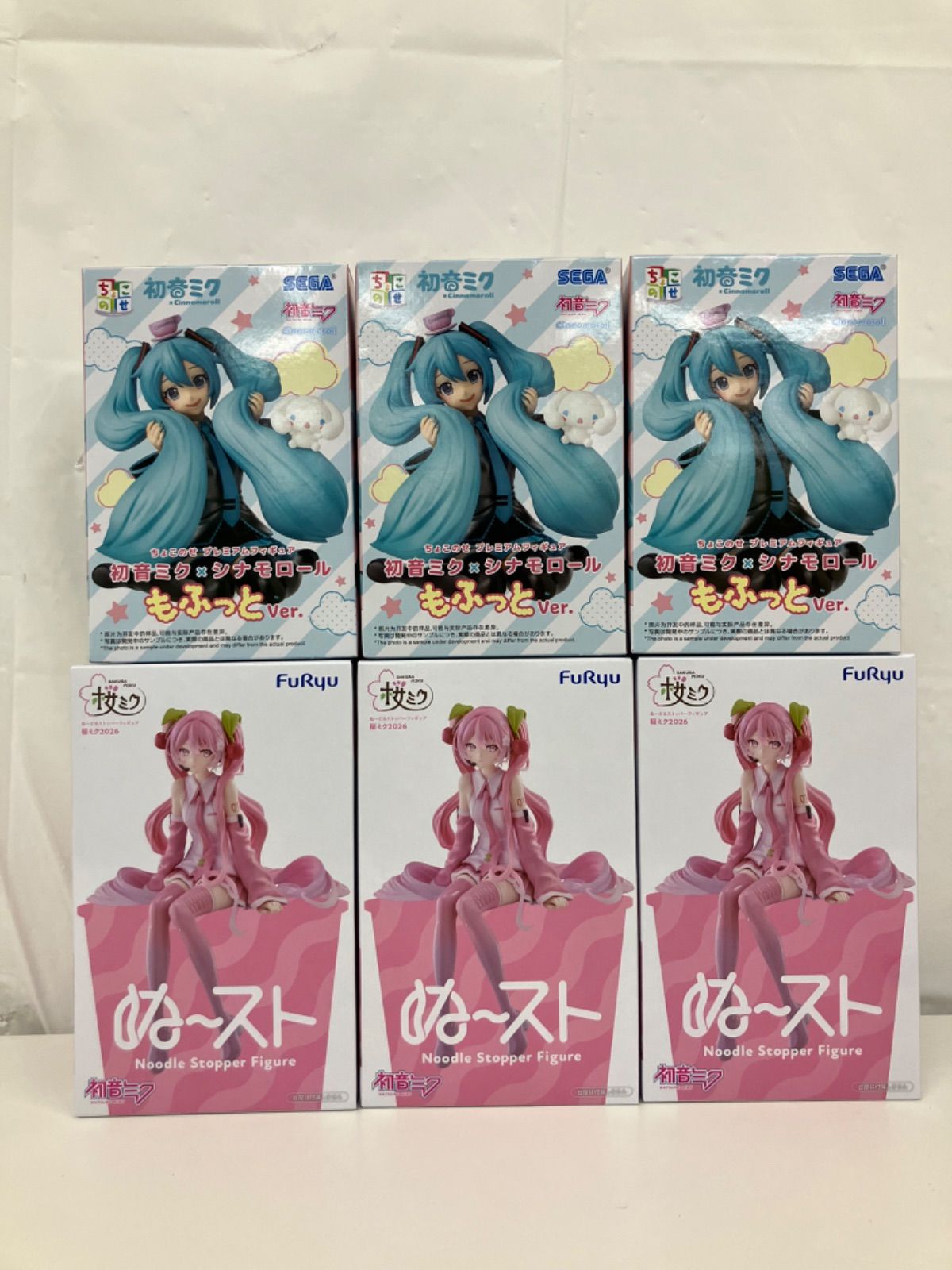未開封 初音ミク フィギュア ちょこのせ 桜ミク ぬースト 2種 6個