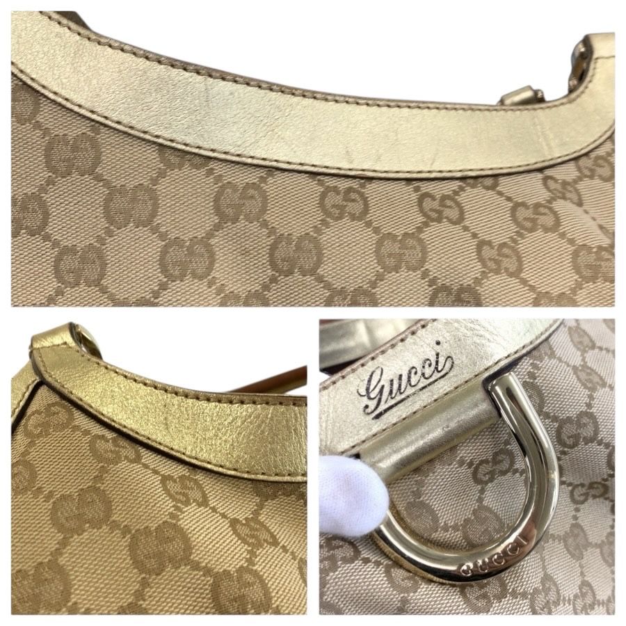 GUCCI グッチ アビー ベージュ ゴールド金具 GGキャンバス 189835