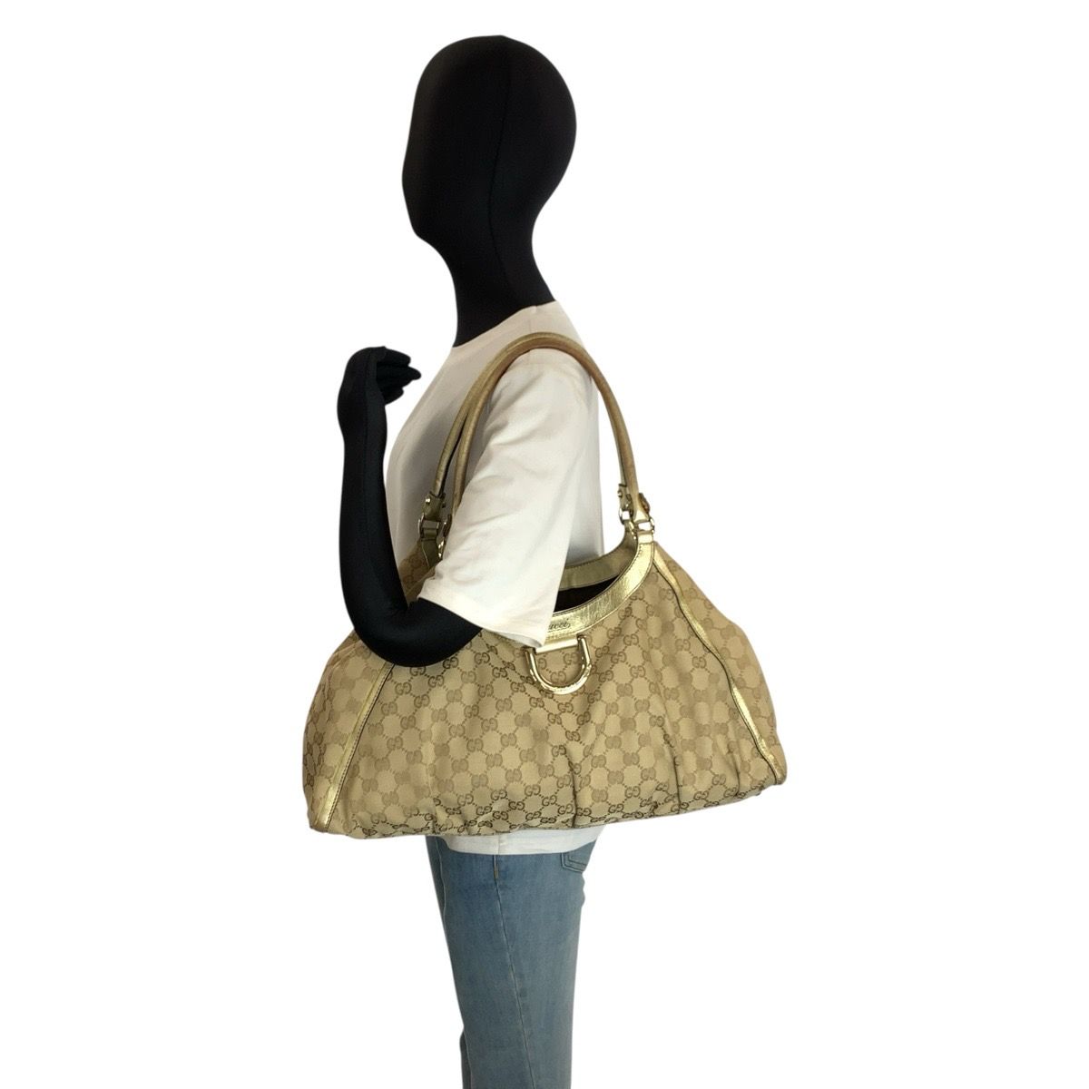 GUCCI グッチ アビー ベージュ ゴールド金具 GGキャンバス 189835