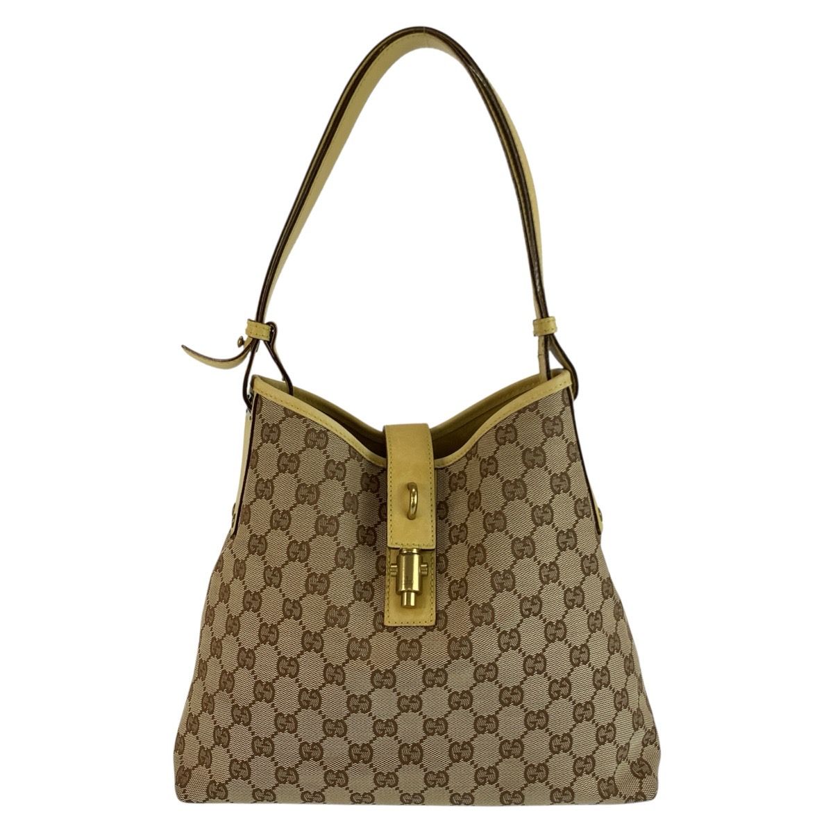 GUCCI グッチ ジャッキー ベージュ イエロー ゴールド金具 GG