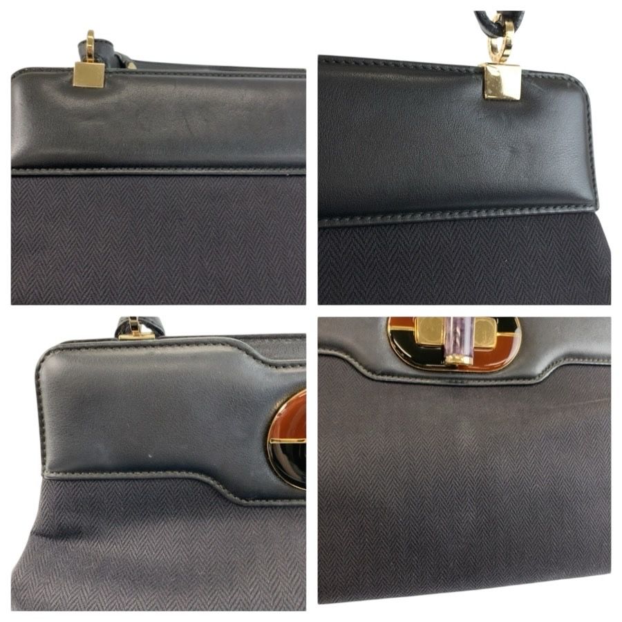美品 BVLGARI ブルガリ イザベラ ロッセリーニ ブラック ゴールド金具
