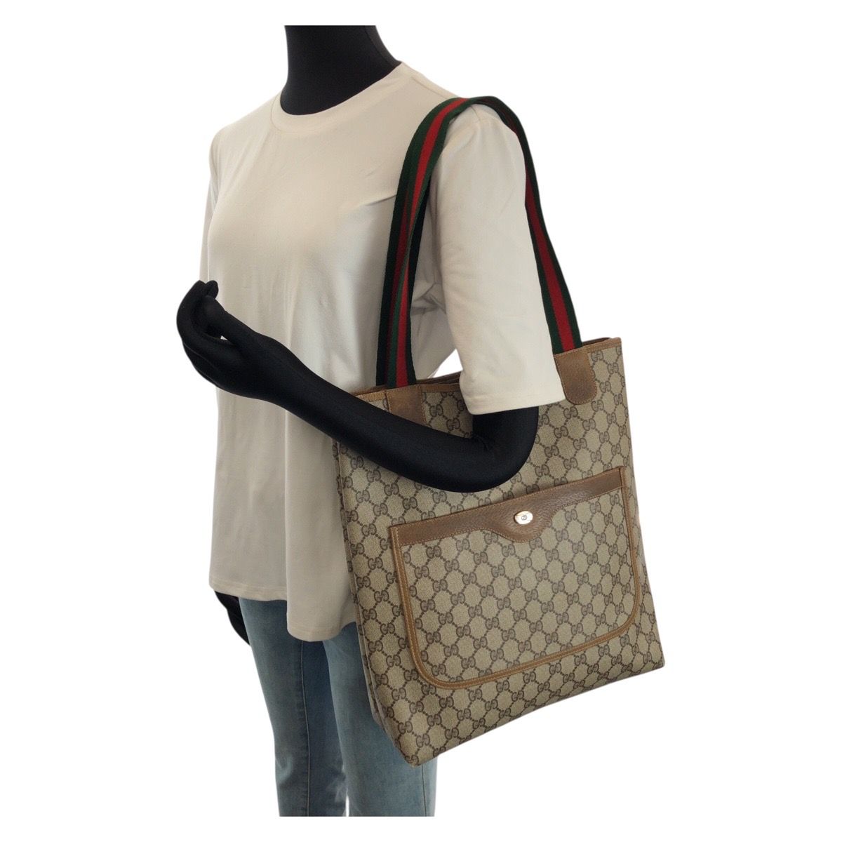 美品 GUCCI グッチ ヴィンテージ オールドグッチ シェリーライン