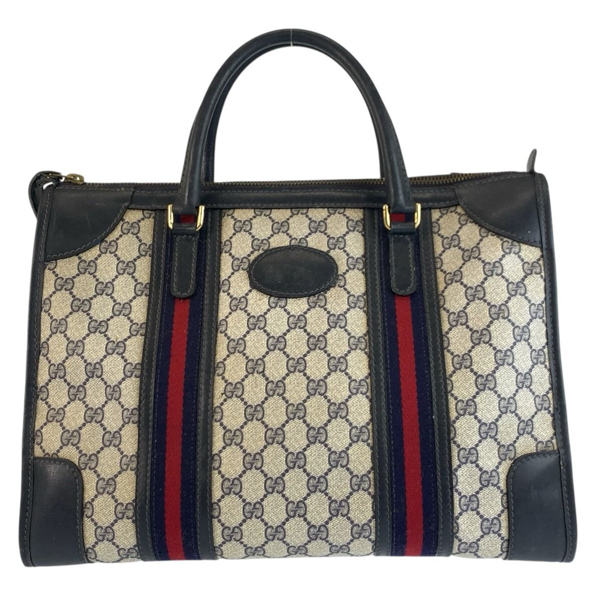 み*い様 GGスプリームキャンバスにシェリーライン GUCCI グッチ ヴィンテージ シェリーライン ネイビー グレー GG
