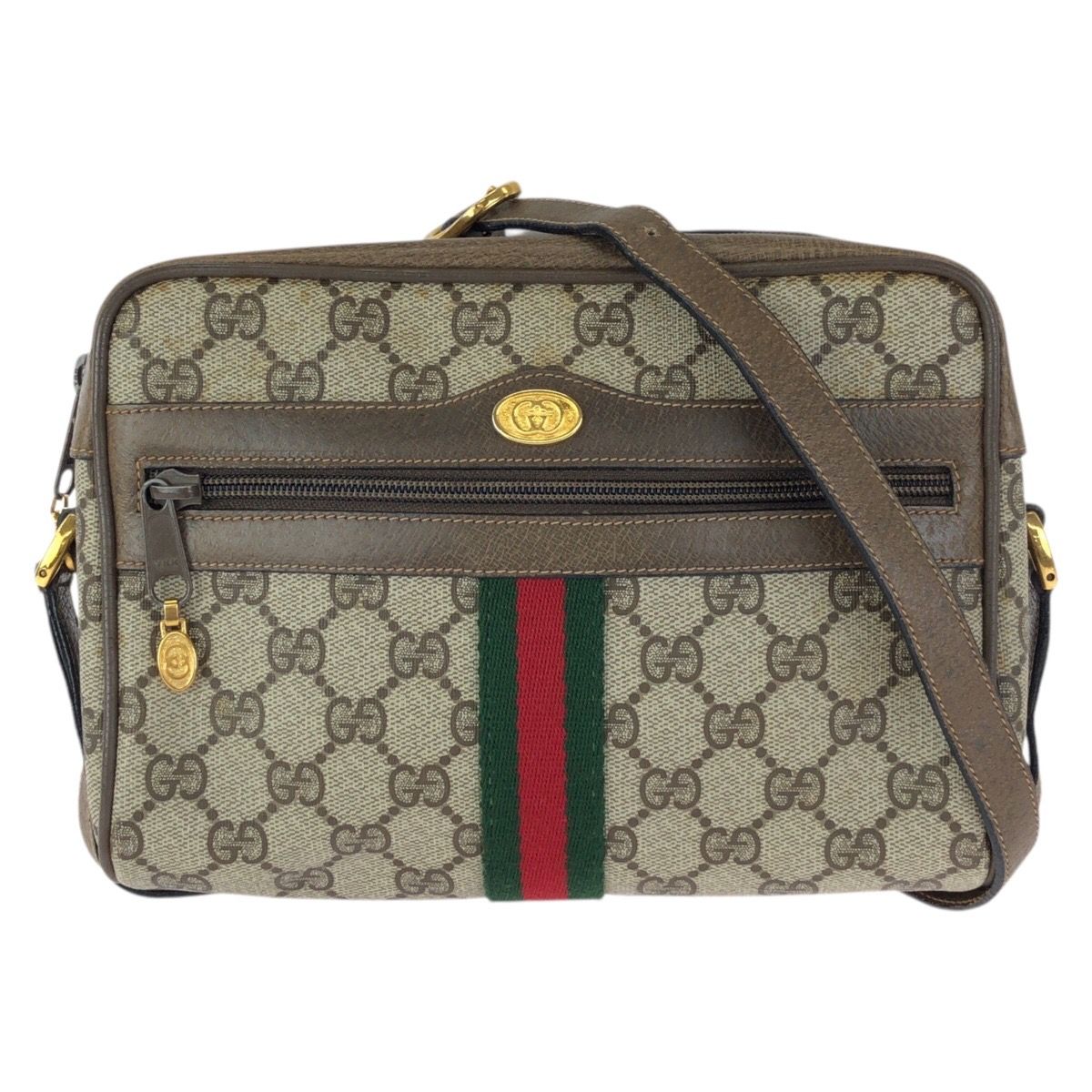GUCCI グッチ ヴィンテージ オールドグッチ シェリーライン ベージュ
