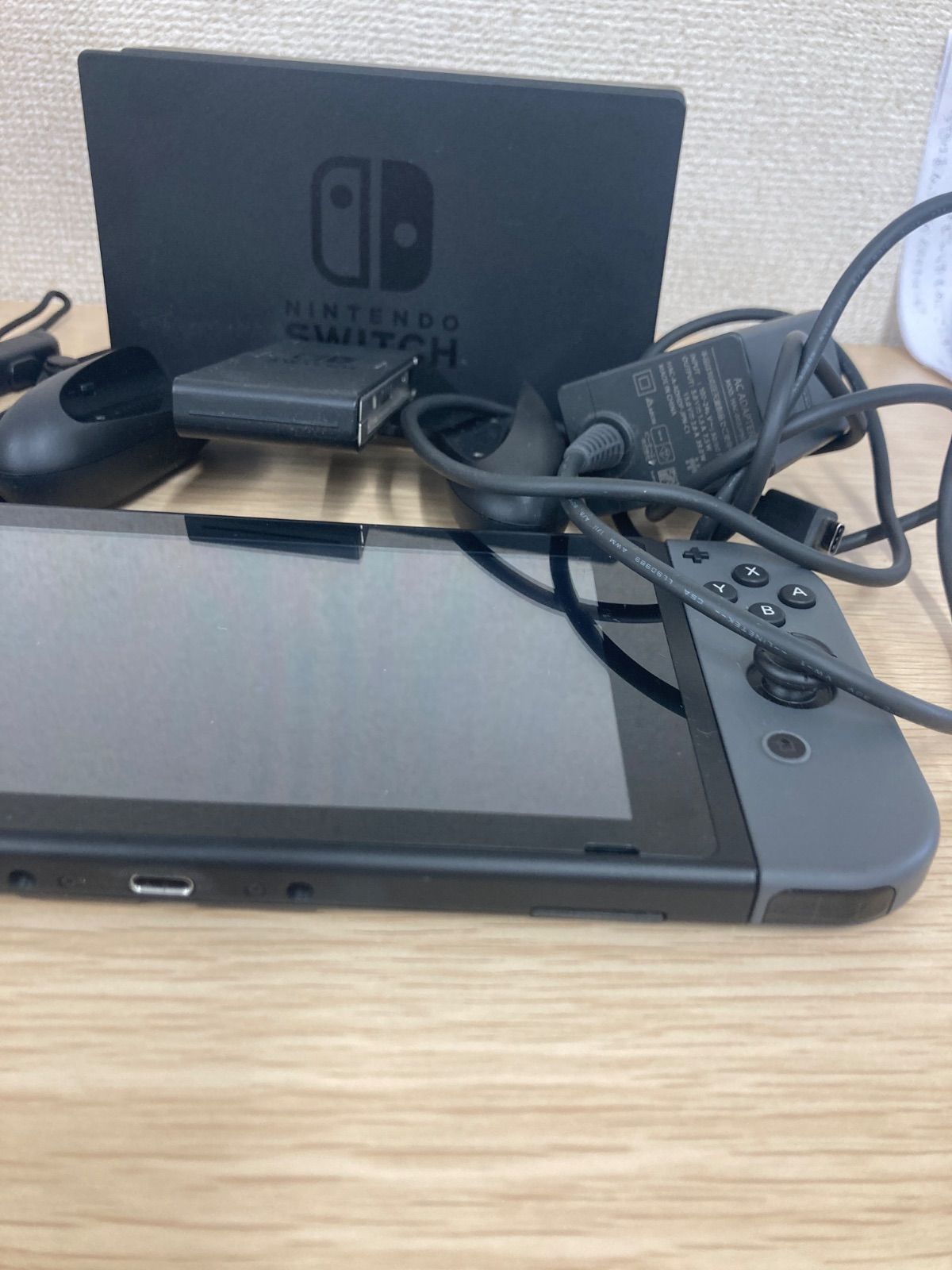 通電動確認済み】Nintendo Switch スイッチ 本体 グレー 充電器 ドッグ