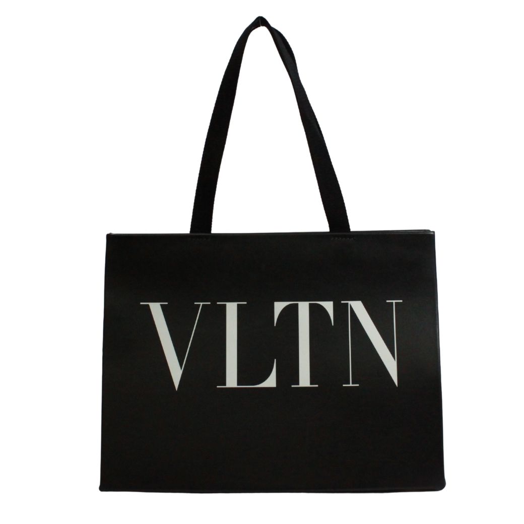 VALENTINO ヴァレンティノ VLTNロゴ トートバッグ レザー ブラック