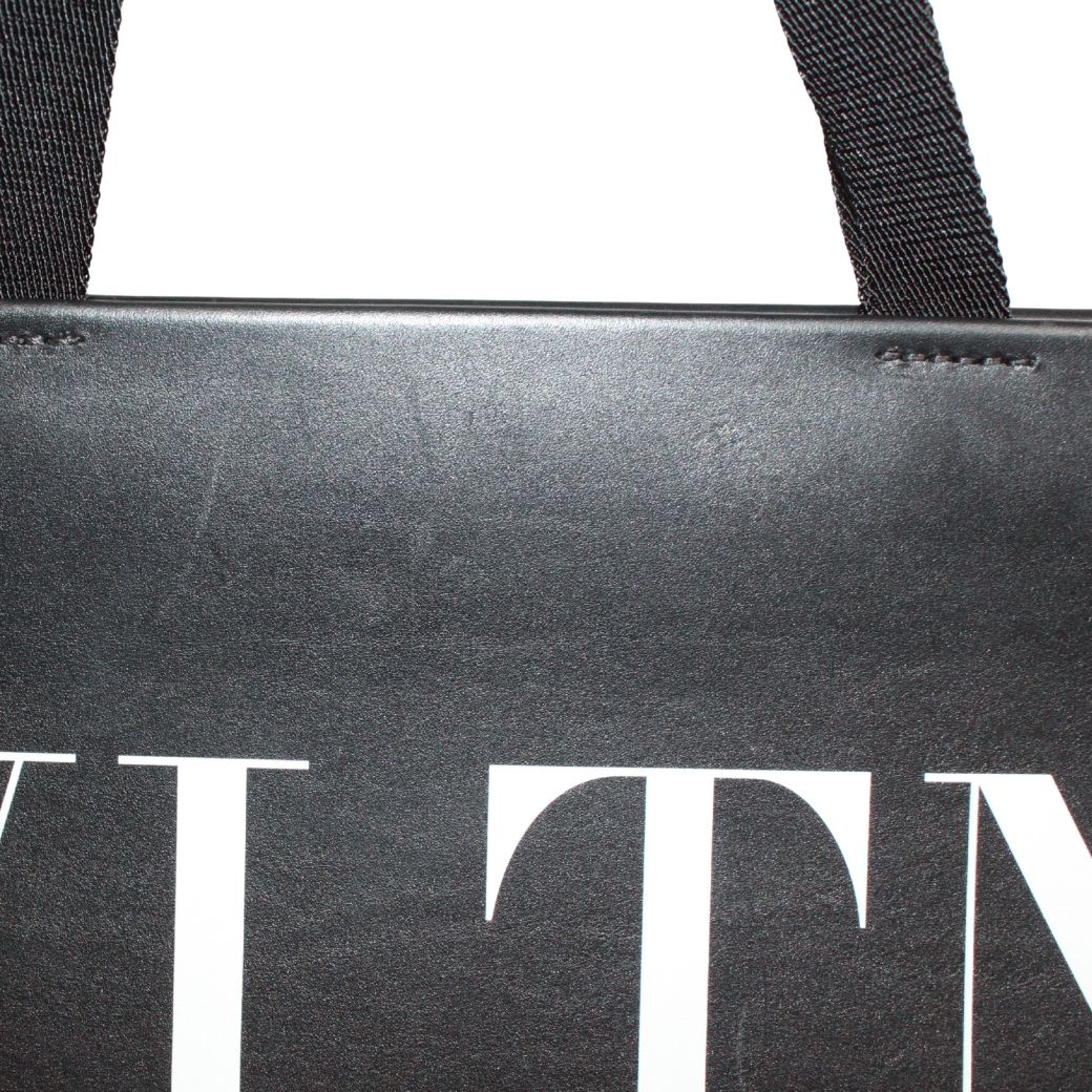 VALENTINO ヴァレンティノ VLTNロゴ トートバッグ レザー ブラック