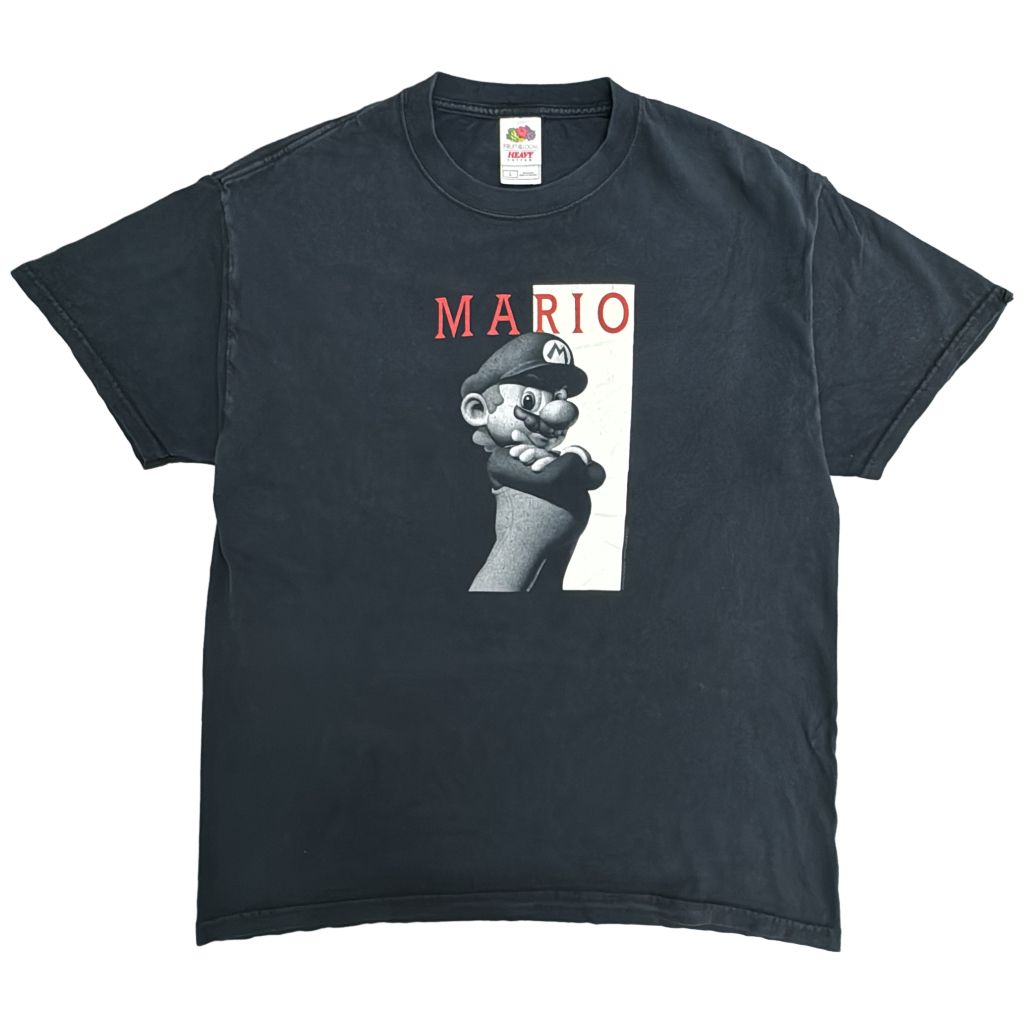 00年代 SUPER MARIO スーパーマリオ スカーフェイス パロディTシャツ