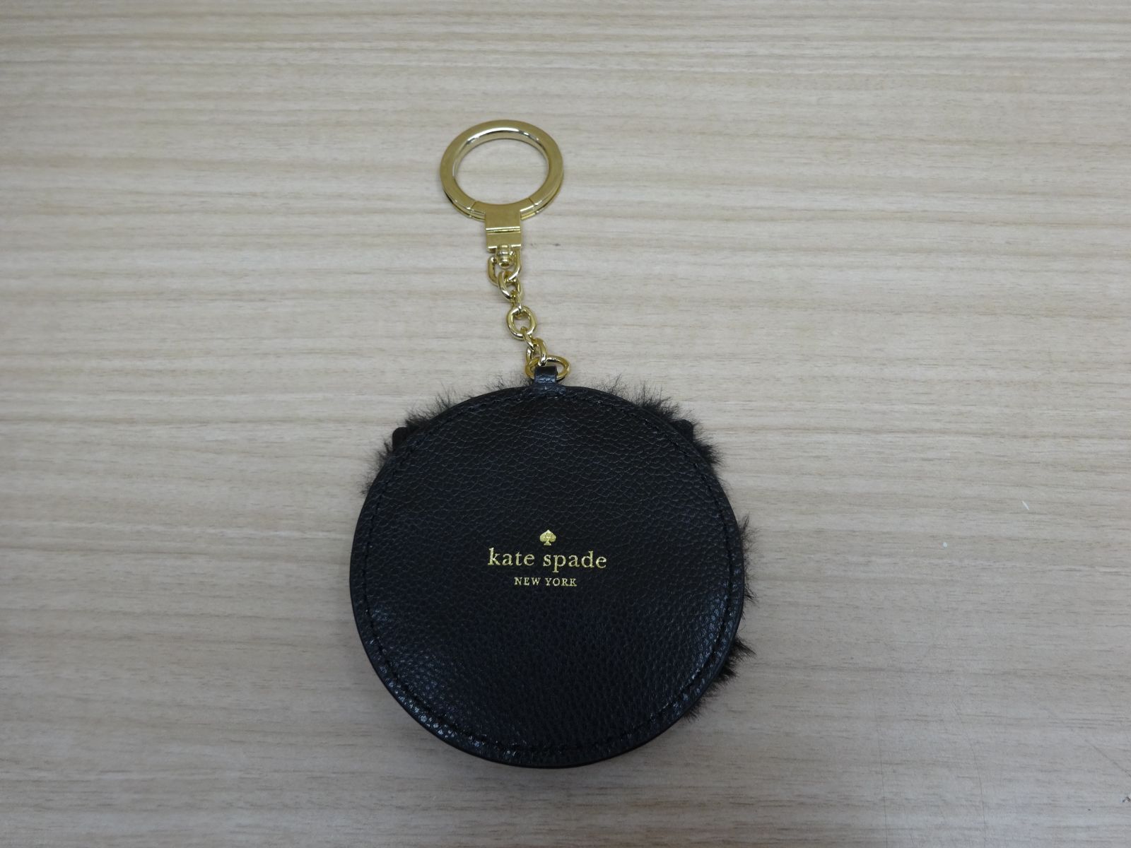 Kate Spade new york ケイトスペード レザー ファー キャット 猫