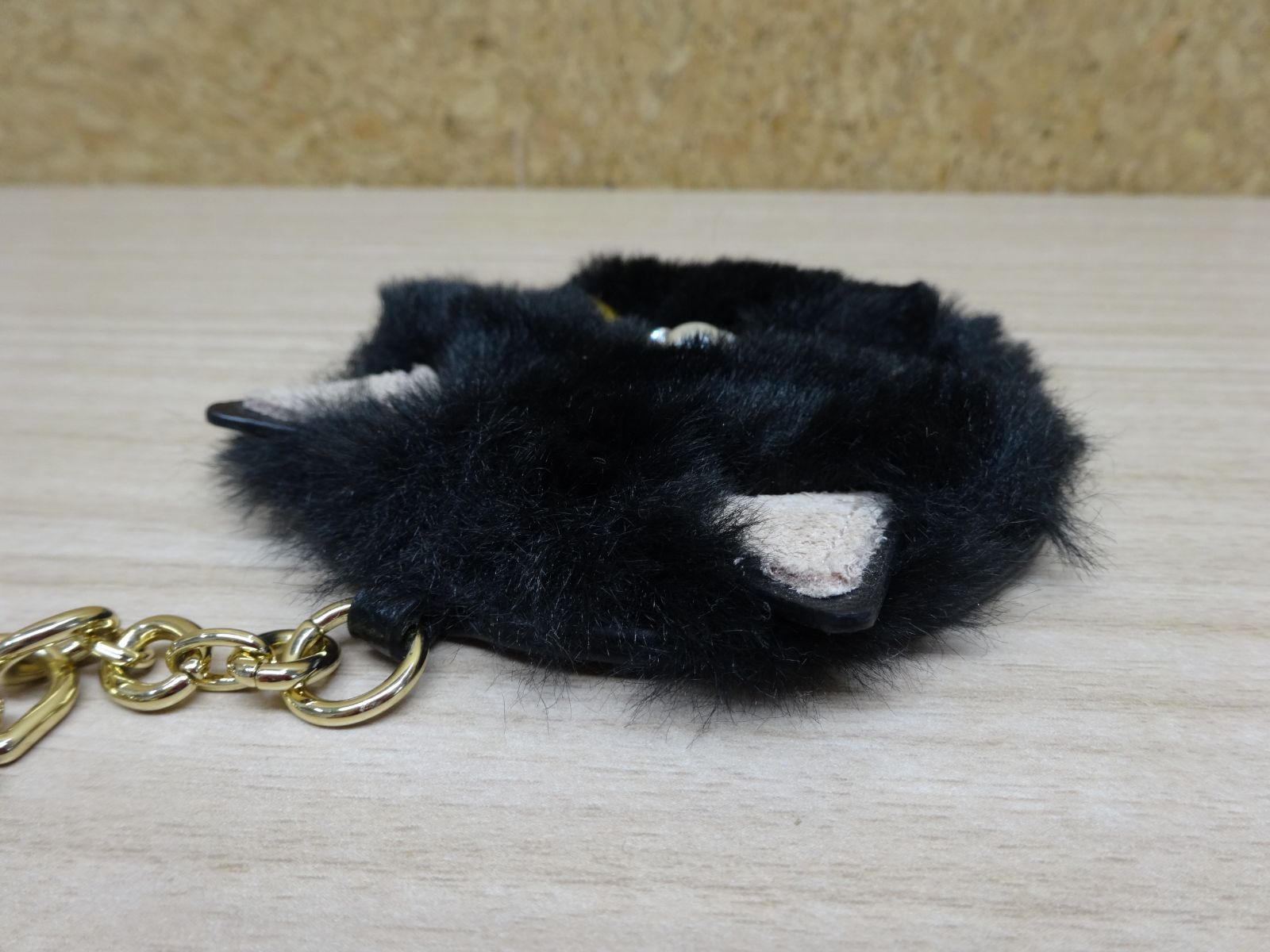 Kate Spade new york ケイトスペード レザー ファー キャット 猫